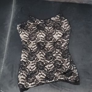 Express black lace cami built in bra in medium